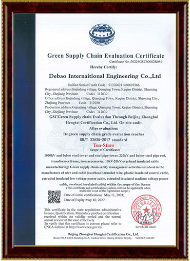 Tower certificate